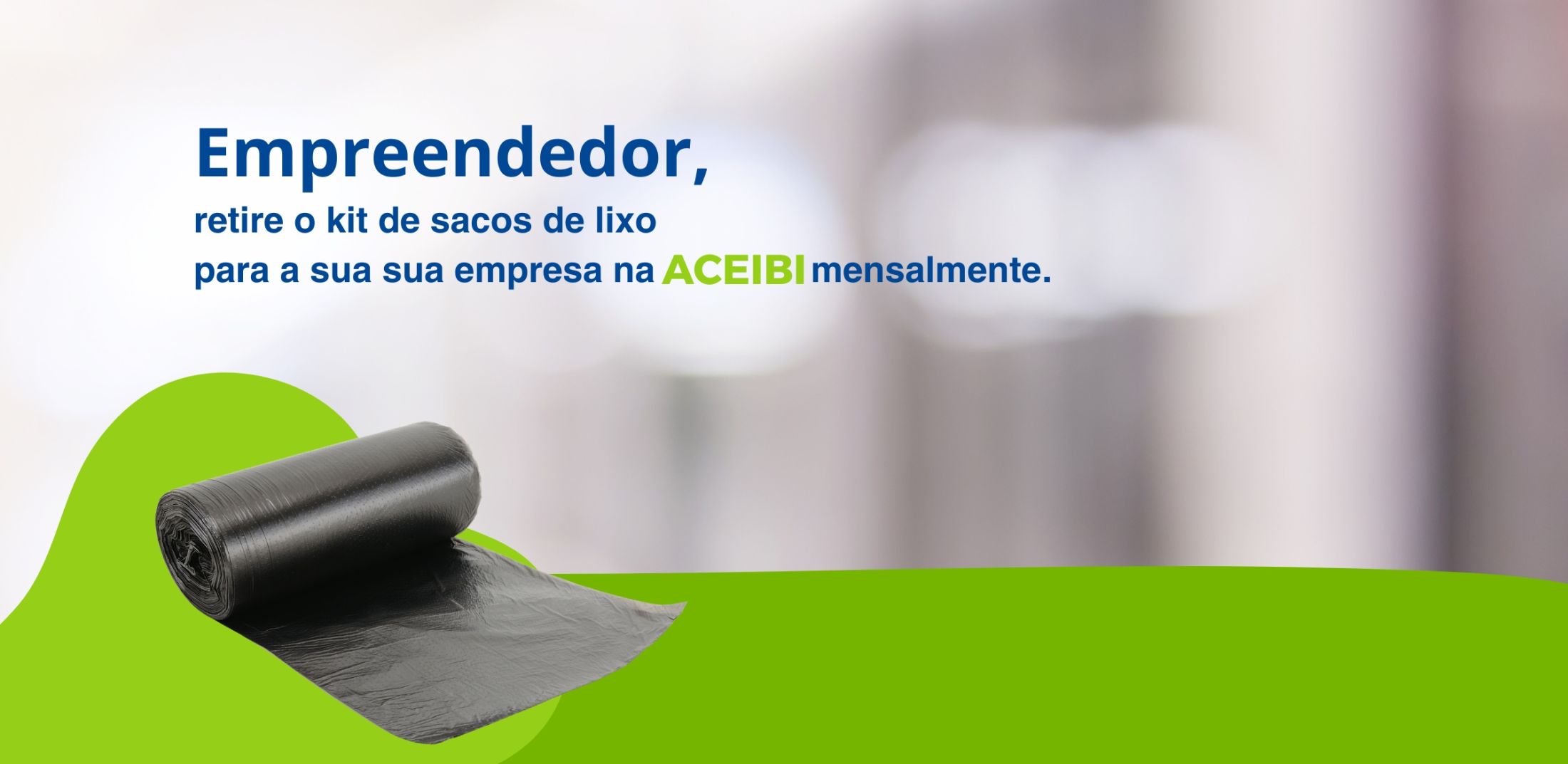 Comerciantes e empresários de Ibiporã podem retirar kit de sacos de lixo na ACEI